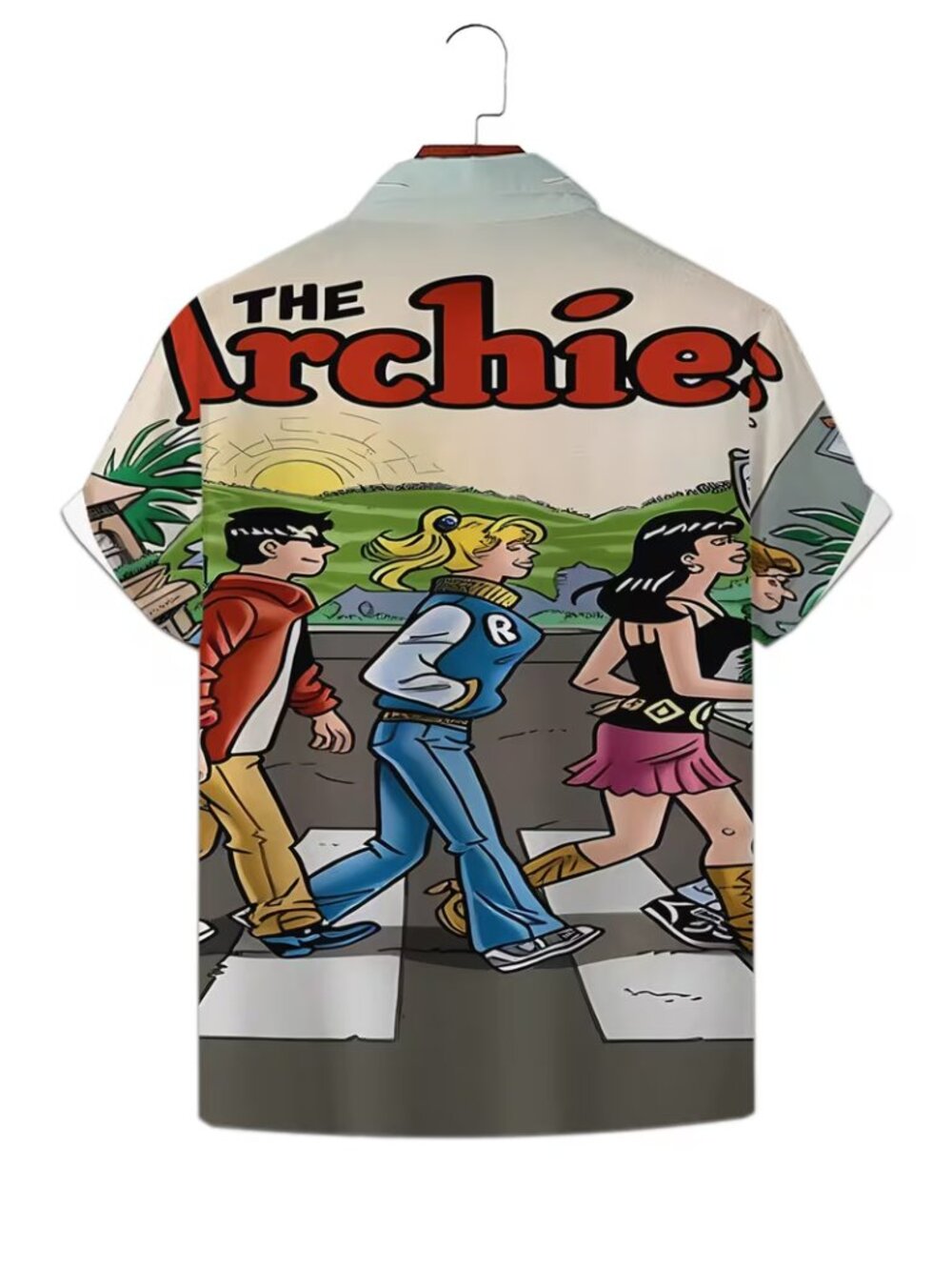 Archie Comics Hawaiian Camp Shirt XXL NWOT Button Up Retro Cartoon Aloha Men - Picture 2 of 5